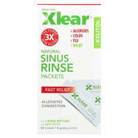 Xlear, Drug Free Fast Relief Natural Sinus Rinse Packets with Xylitol, 50 Packets UPC 700596000162 | Hilife Vitamins