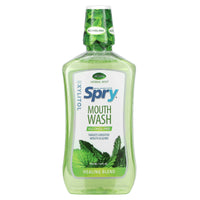 Xlear, Spry Mouth Wash, Healing Blend, Alcohol-Free, Natural Herbal Mint, 16 fl Oz UPC 700596001251 | Hilife Vitamins