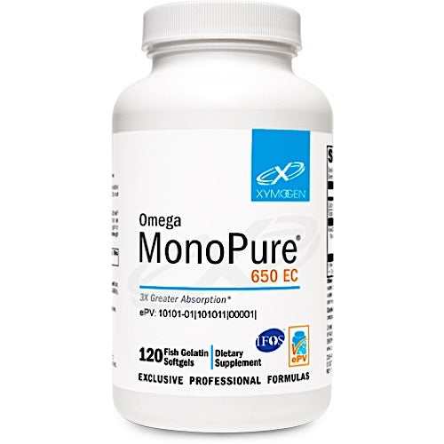 Xymogen, Omega MonoPure 650 EC, 120 Softgels - 871149003852 | Hilife Vitamins