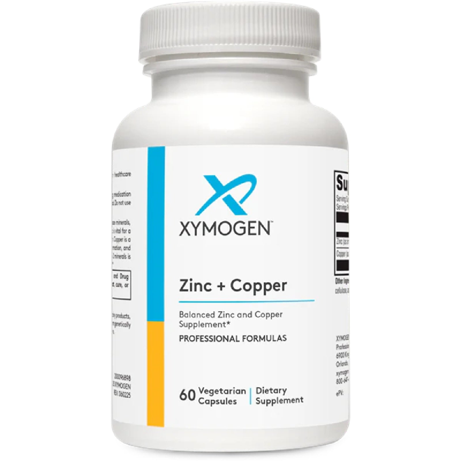 Xymogen, Zinc + Copper 60 Capsules UPC 722537513029 | HiLife Vitamins