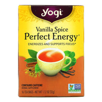 Yogi Tea Company, Perfect Energy, Vanilla Spice, 16 Tea Bags, 1.12 oz (32 g) UPC 076950203280 | Hilife Vitamins