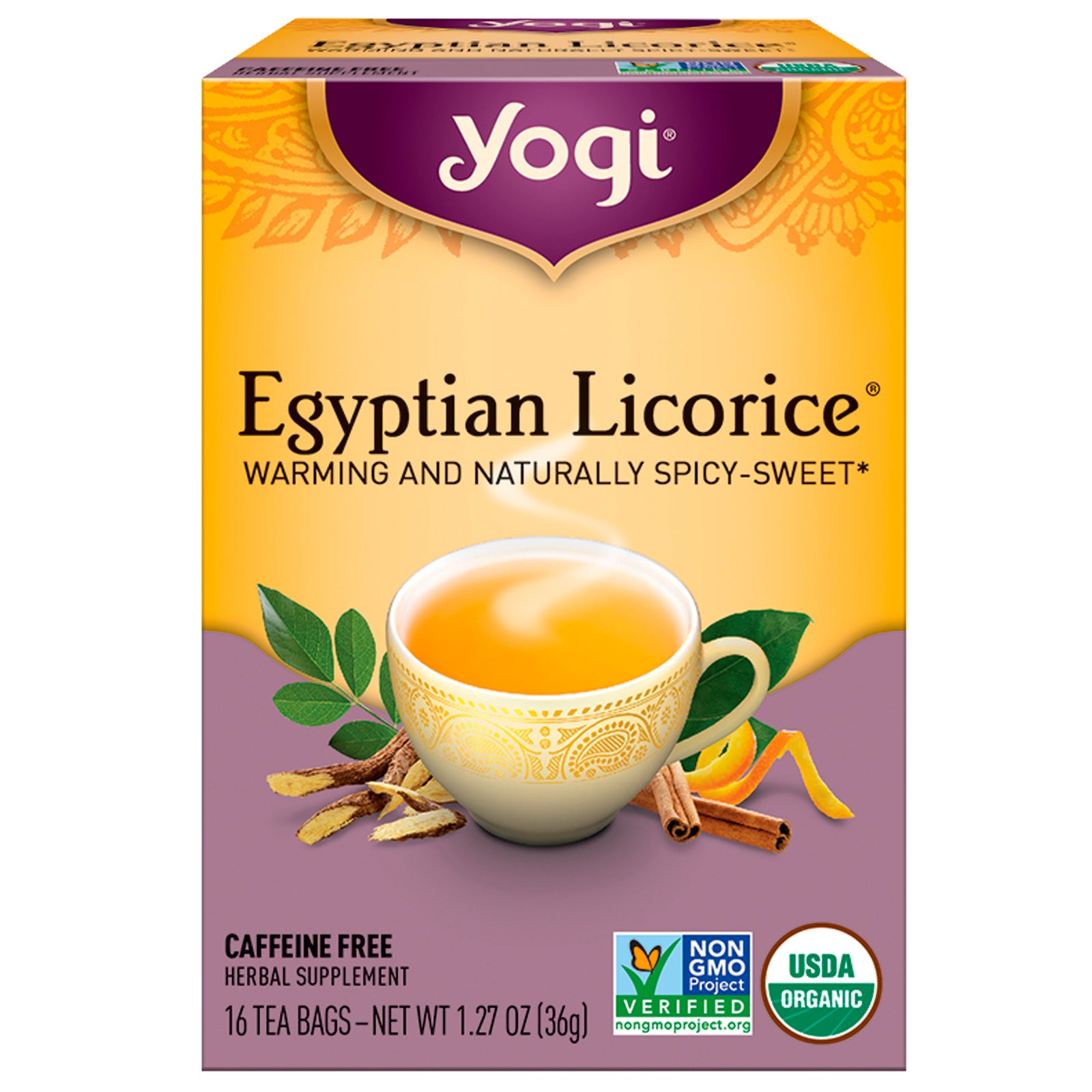 Yogi Tea Company, Egyptian Licorice Tea, 16 Tea Bags UPC 076950415164 | Hilife Vitamins