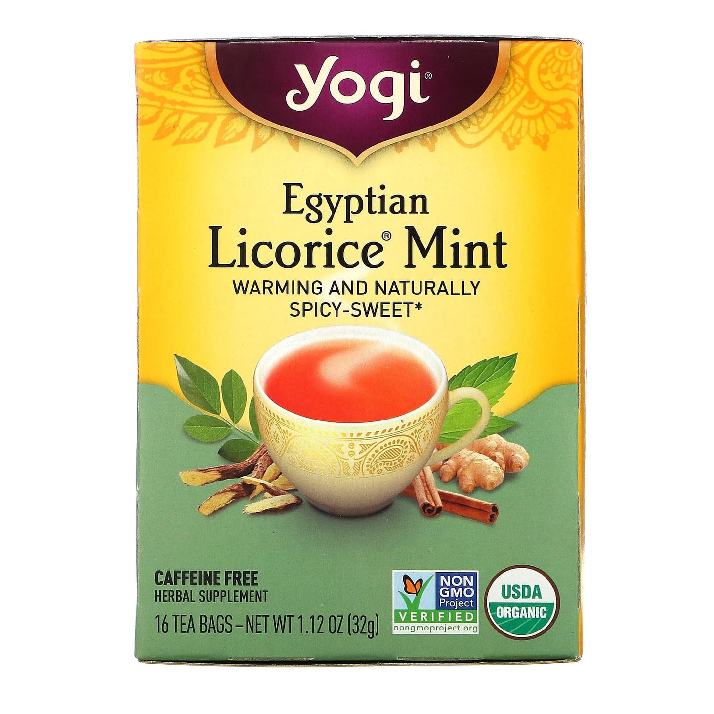 Yogi Tea Company, Egyptian Licorice Mint Tea, 16 UPC 076950415270 | Hilife Vitamins