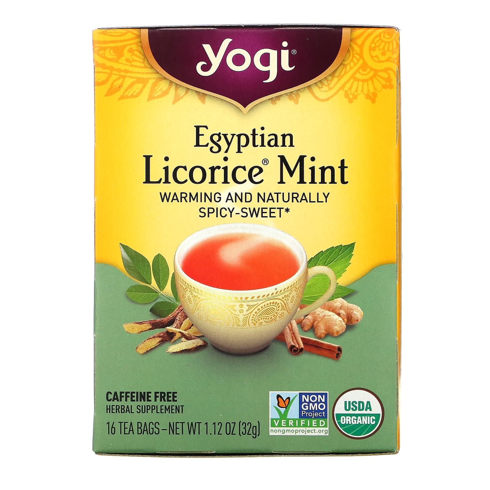 Yogi Tea Company, Egyptian Licorice Mint Tea, 16 UPC 076950415270 | Hilife Vitamins