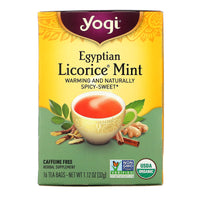 Yogi Tea Company, Egyptian Licorice Mint Tea, 16 UPC 076950415270 | Hilife Vitamins