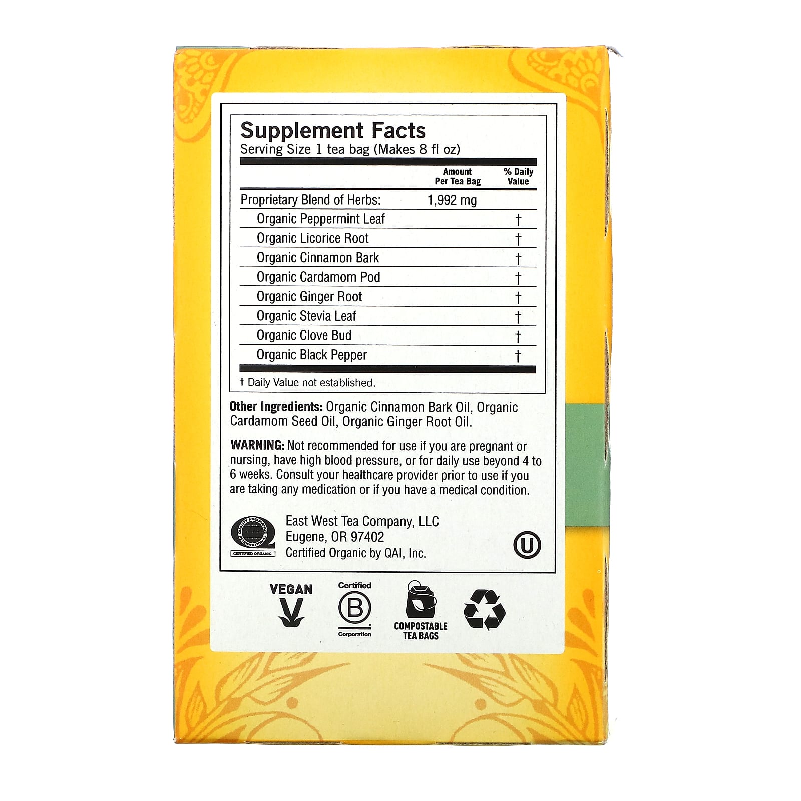 Yogi Tea Company, Egyptian Licorice Mint Tea, 16 UPC 076950415270 | Hilife Vitamins
