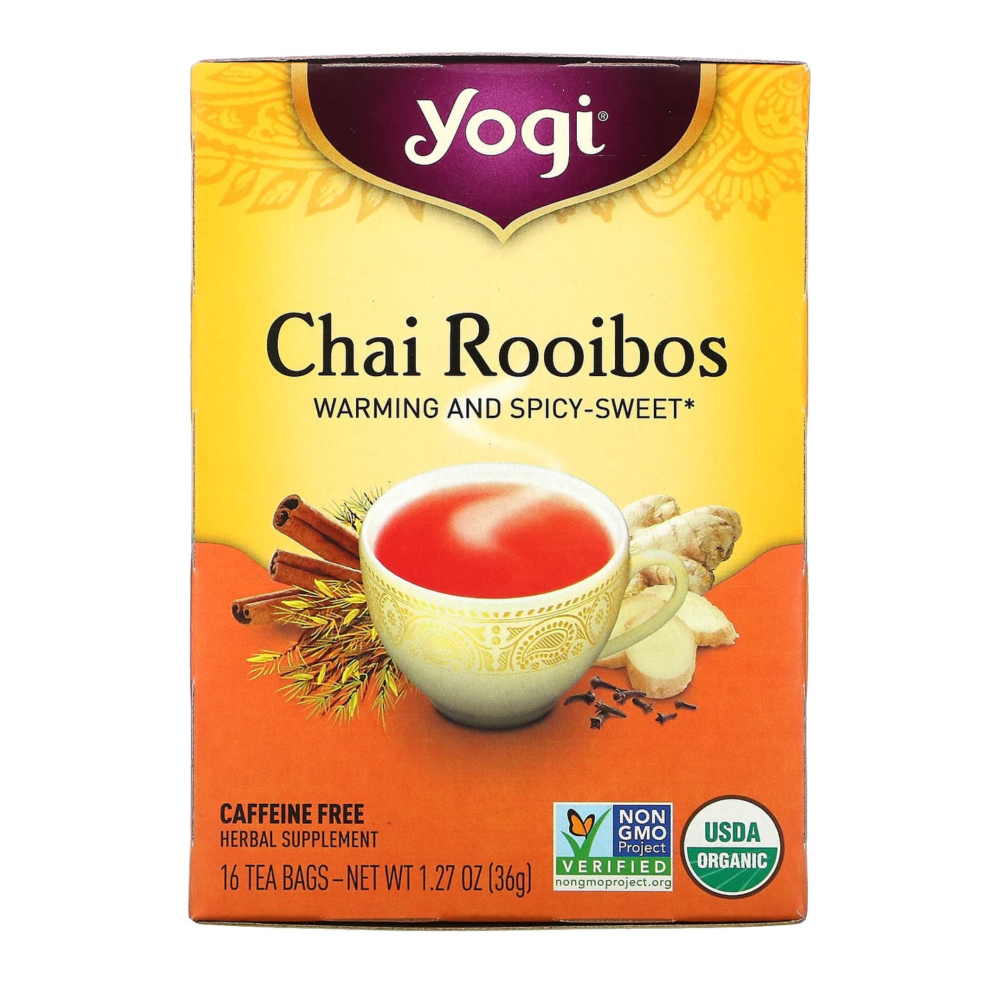 Yogi Tea Company, Chai Rooibos Tea, 16 UPC 076950415331 | Hilife Vitamins