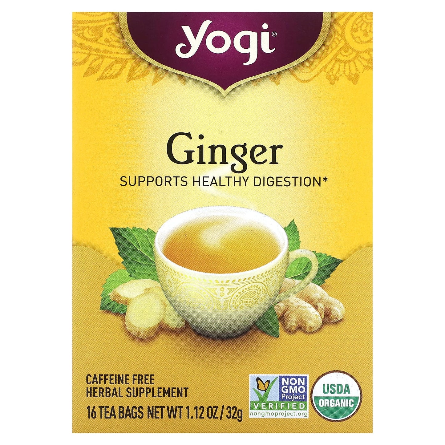 Yogi Tea Company, Ginger Tea, 16 UPC 076950450110 | Hilife Vitamins