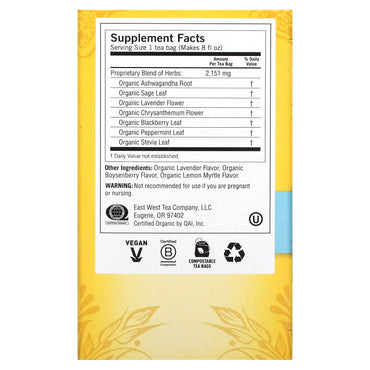 Yogi Tea Company, Relaxed Mind, Caffeine Free, 16 Tea Bags, 1.27 oz (36 g) UPC 076950450226 | Hilife Vitamins