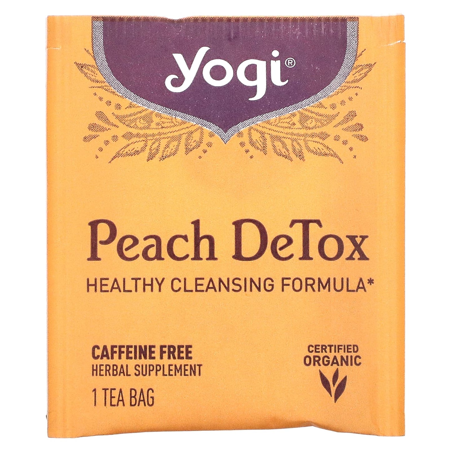 Yogi Tea Company, Peach De-Tox Tea, 16 UPC 076950450233 | Hilife Vitamins