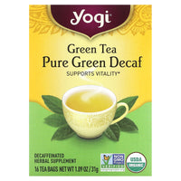Yogi Tea Company, Green Tea Decaf, 16 UPC 076950450417 | Hilife Vitamins