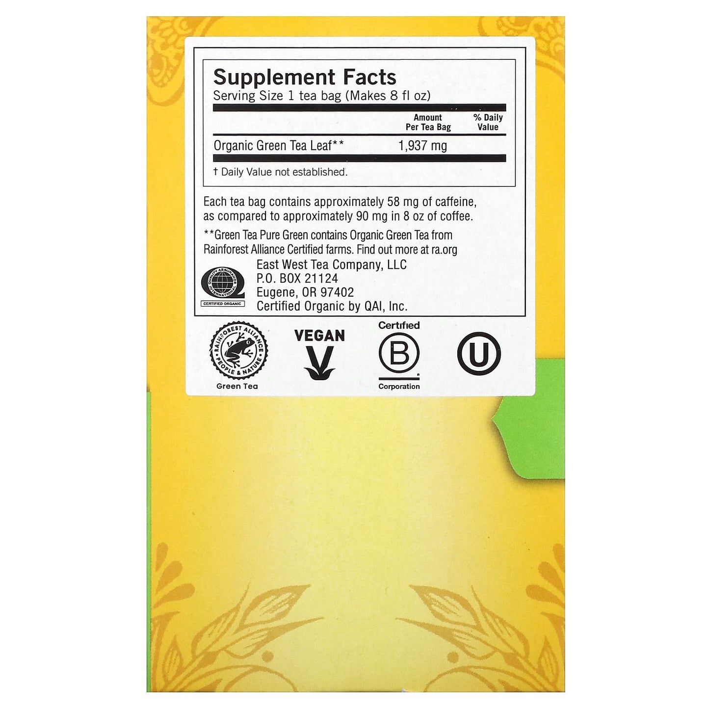 Yogi Tea Company, Simply Green Tea, 16 UPC 076950450424 | Hilife Vitamins