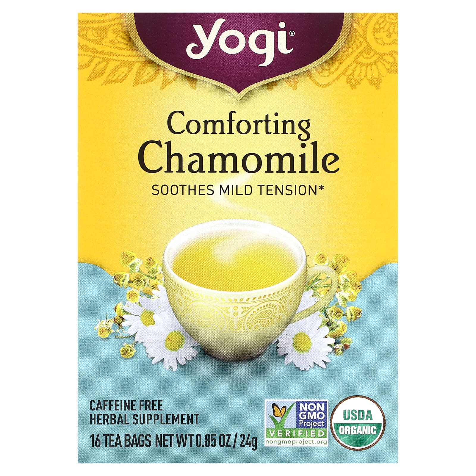 Yogi Tea Company, Comforting Chamomile Tea, 16 UPC 076950450462 | Hilife Vitamins