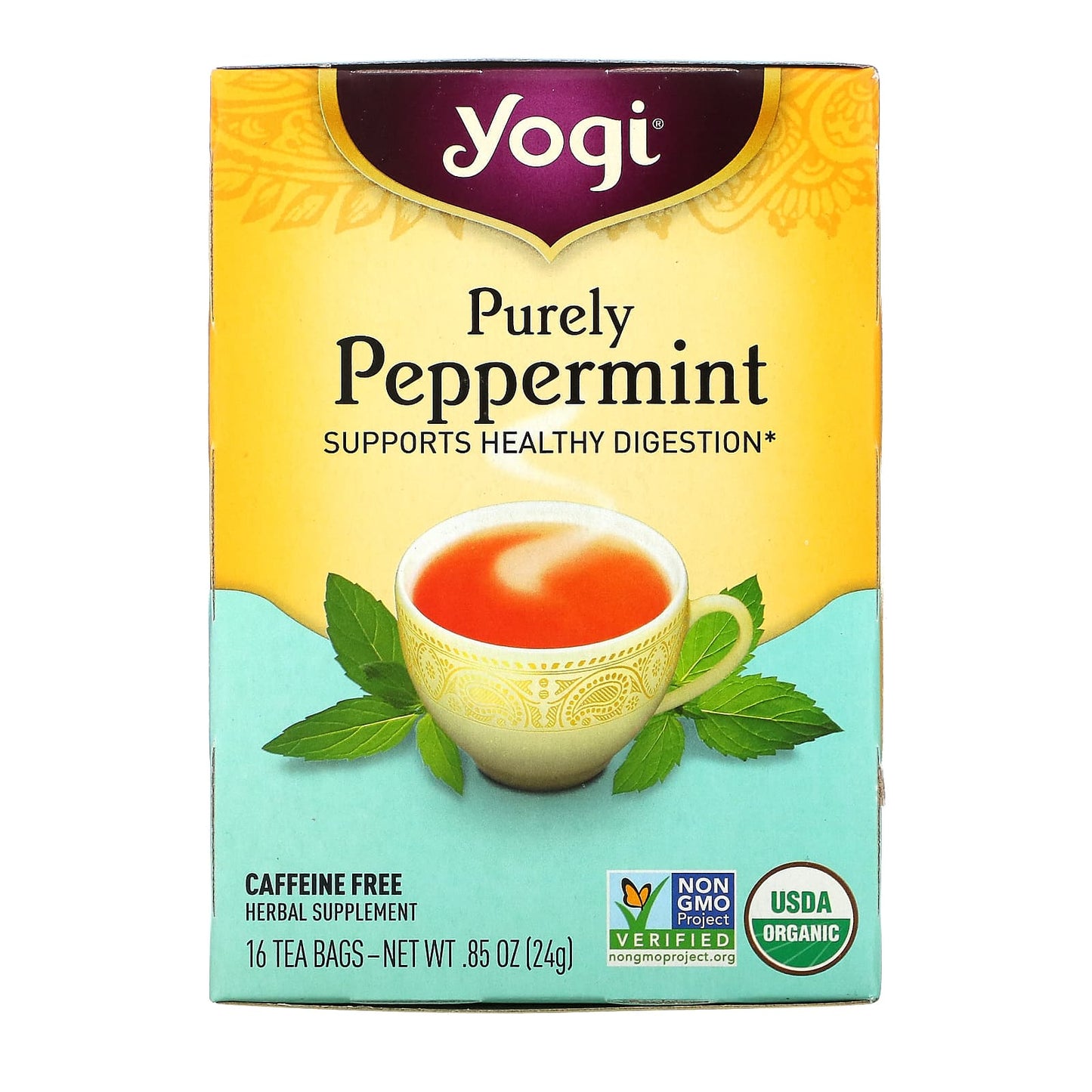 Yogi Tea Company, Peppermint Tea, 16 UPC 076950450479 | Hilife Vitamins