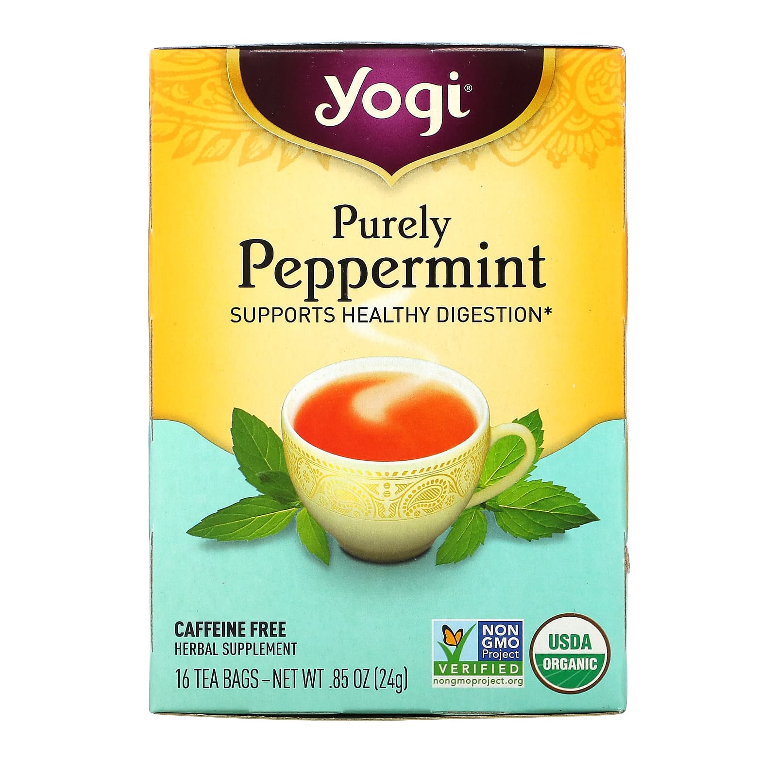 Yogi Tea Company, Peppermint Tea, 16 UPC 076950450479 | Hilife Vitamins