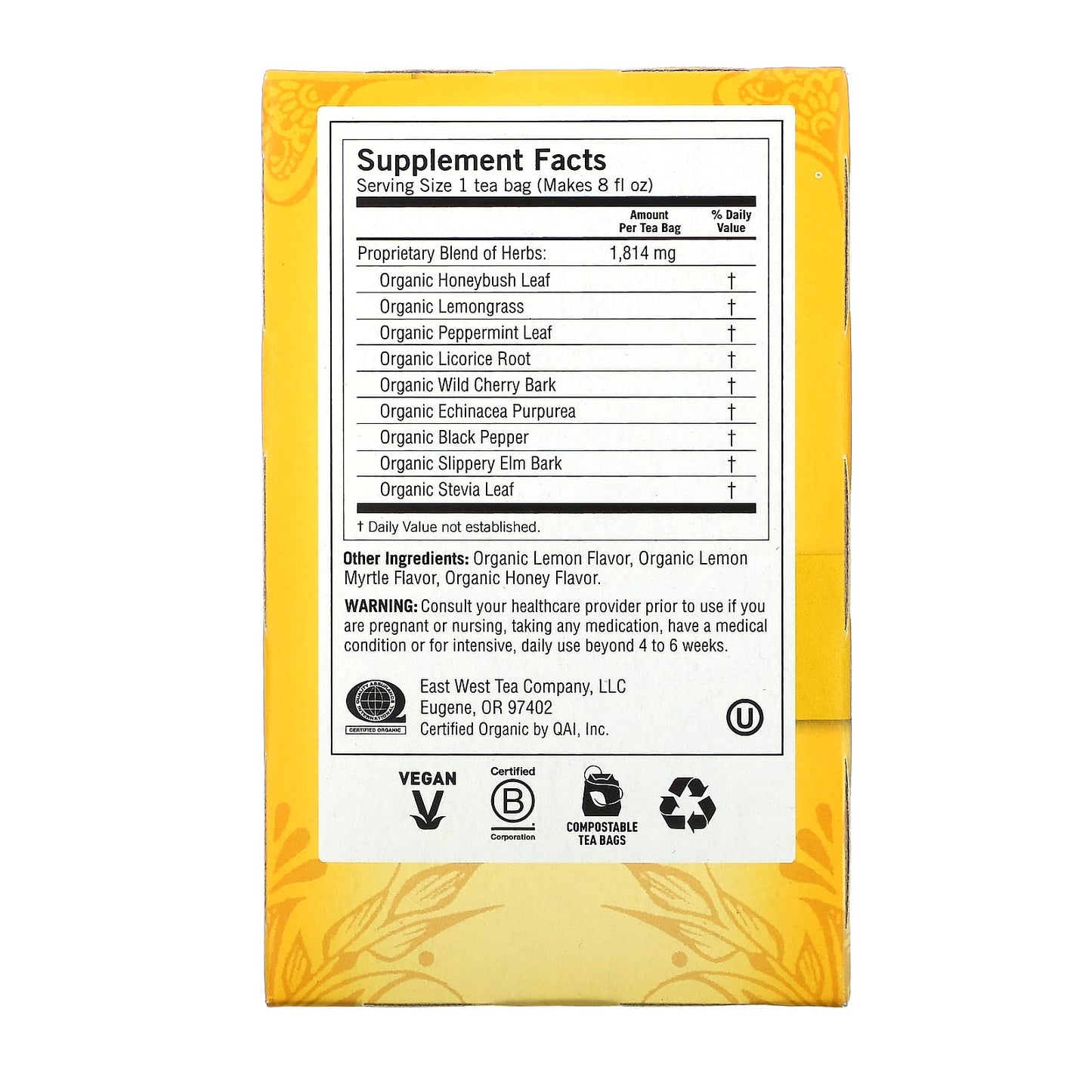 Yogi Tea Company, Honey Lemon Throat Comfort Tea, 16 UPC 076950450561 | Hilife Vitamins