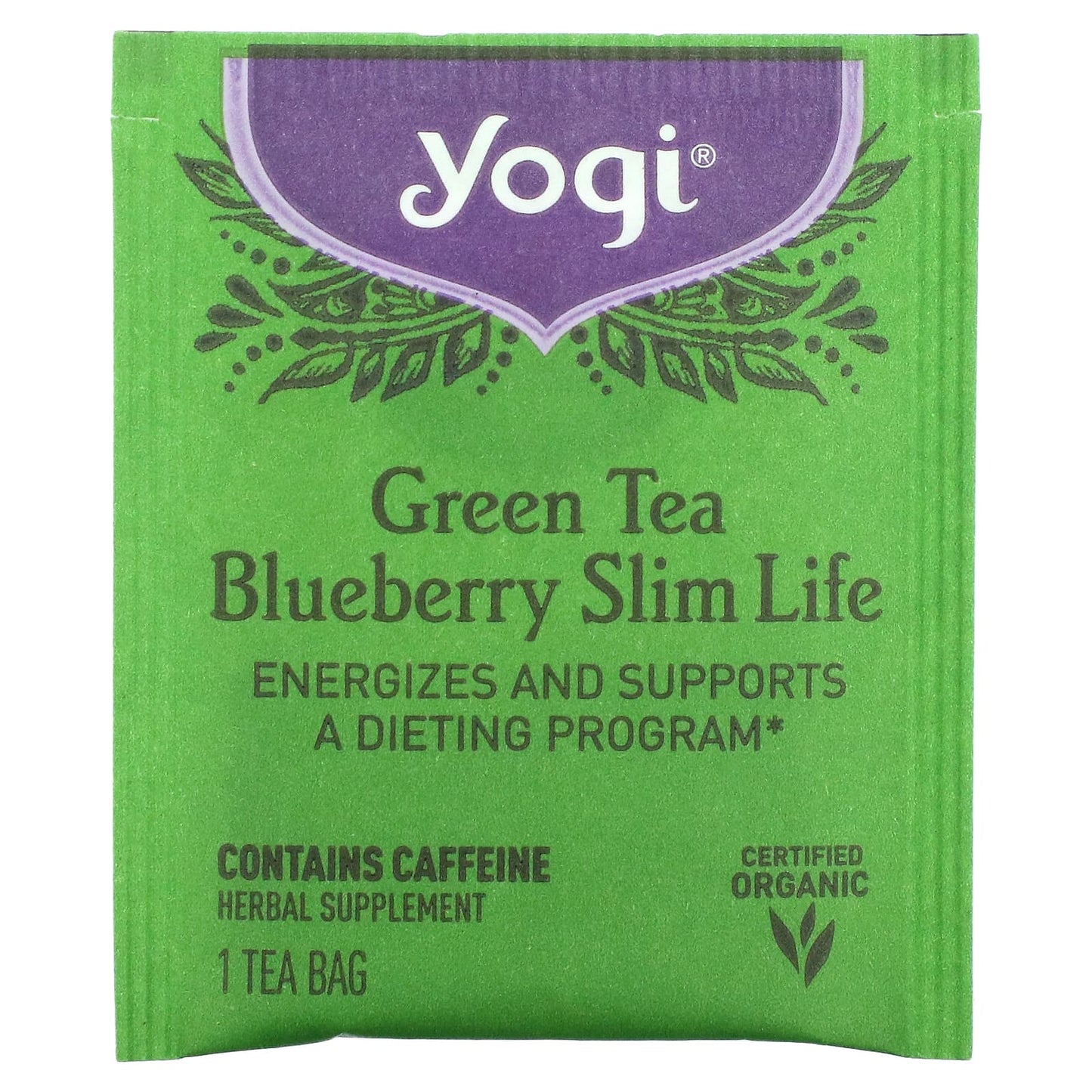 Yogi Tea Company, Green Tea Blueberry Slim Life, 16 UPC 076950450578 | Hilife Vitamins