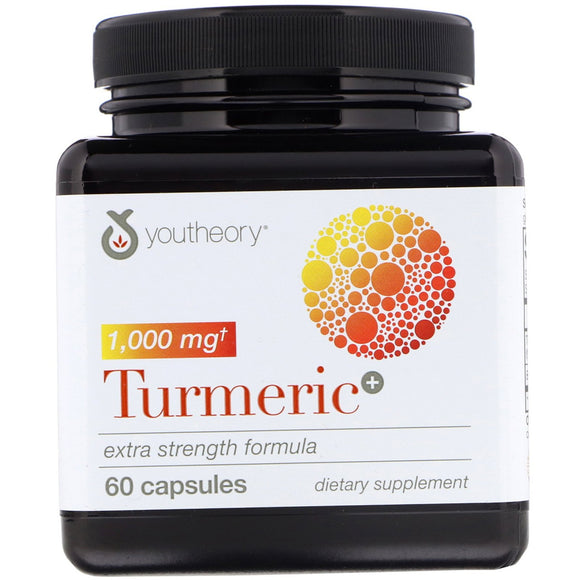 Youtheory, Turmeric Extra Strength Formula, 60 Capsules - 850502007140 | Hilife Vitamins