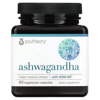 YOUTHEORY, Ashwagandha, 60 CAPSULE UPC 850502007584 | Hilife Vitamins