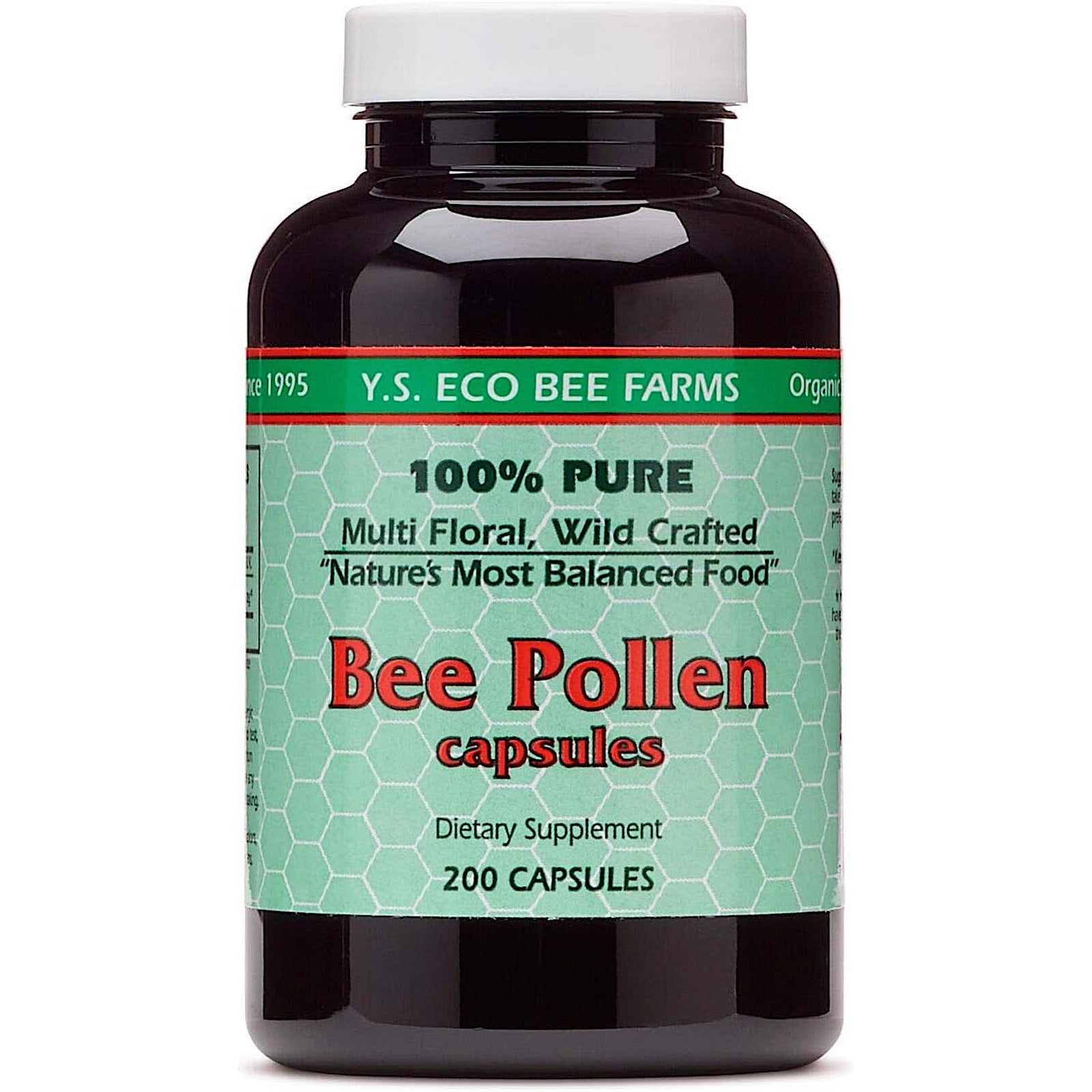 Ys Bee Farm, 500 mg Bee Pollen, 200 Capsules UPC 726635862867 | HiLife Vitamins