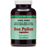 Ys Bee Farm, 500 mg Bee Pollen, 200 Capsules - 726635862867 | Hilife Vitamins