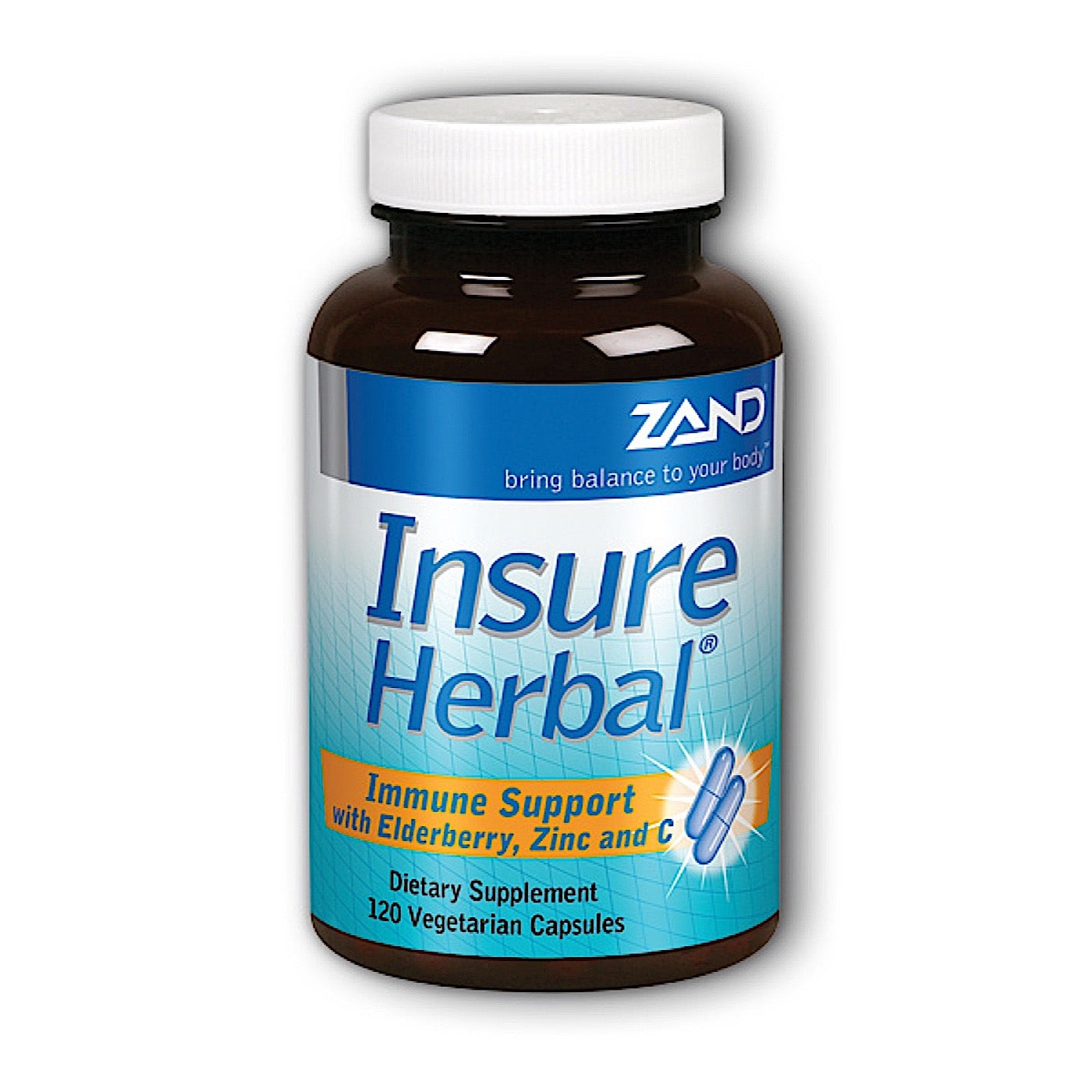 Zand, Insure Immune Support, 120 Vegetarian Capsules UPC 041954010714 | HiLife Vitamins