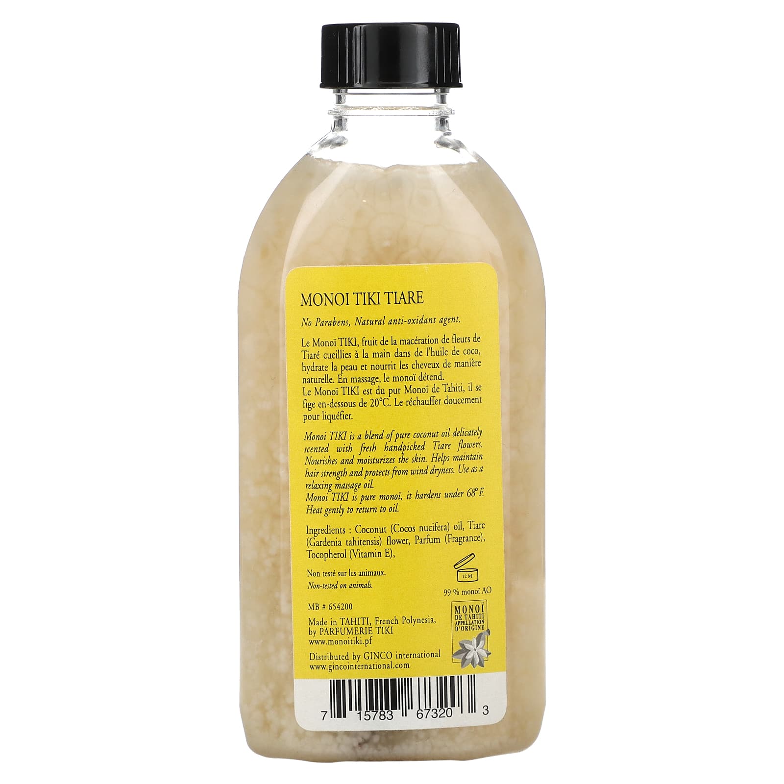Zzzmonoi Tiare Tahiti Products, Coconut Oil Gardenia (Tiare), 4 Oz UPC 715783673203 | Hilife Vitamins