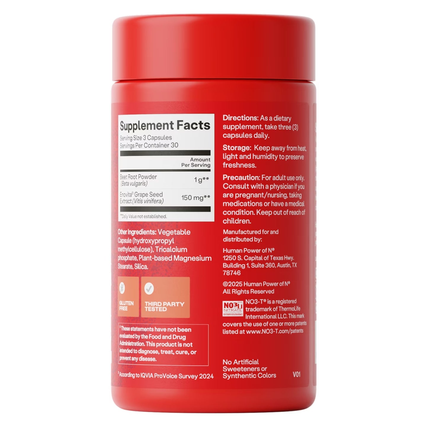 HumanN, SuperBeets, 1000 mg, 90 Capsules UPC 813188021046 | Hilife Vitamins
