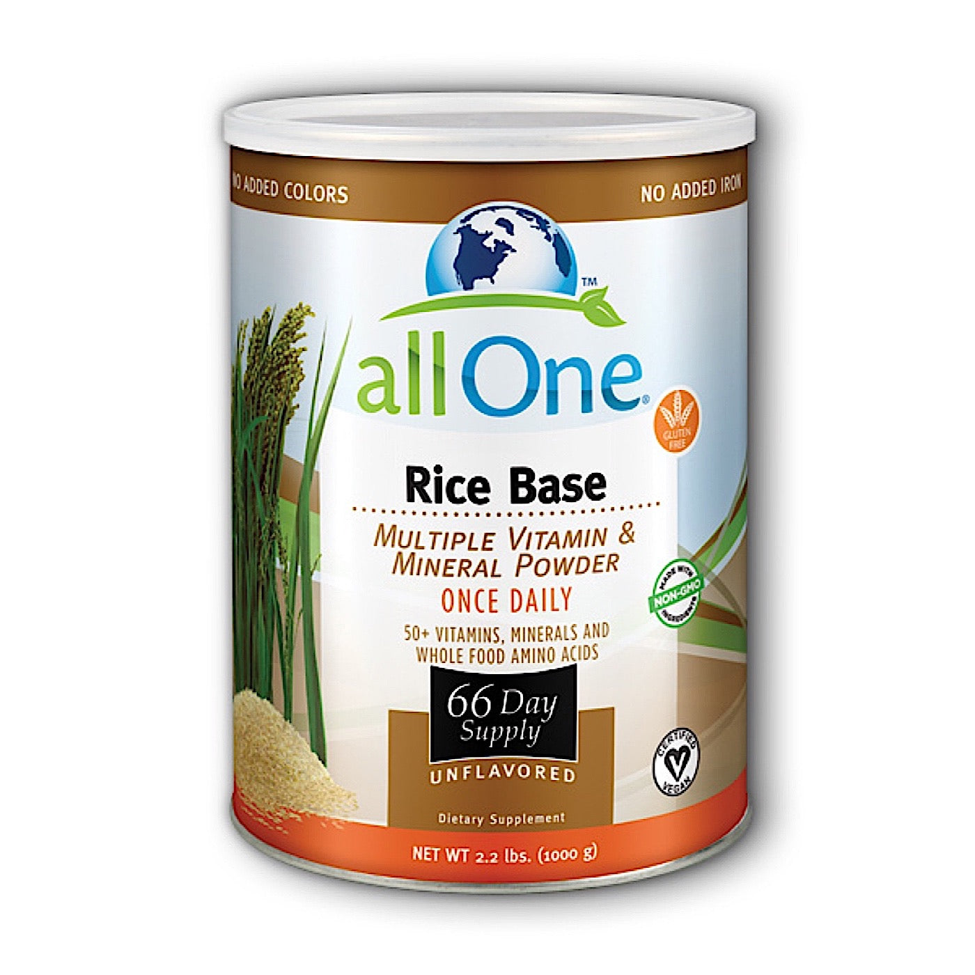 All-One Nutritech, Nutrient Powder Milk-Free Rice Base 66 Day Supply, 2.2 lbs - 052534402003 | Hilife Vitamins