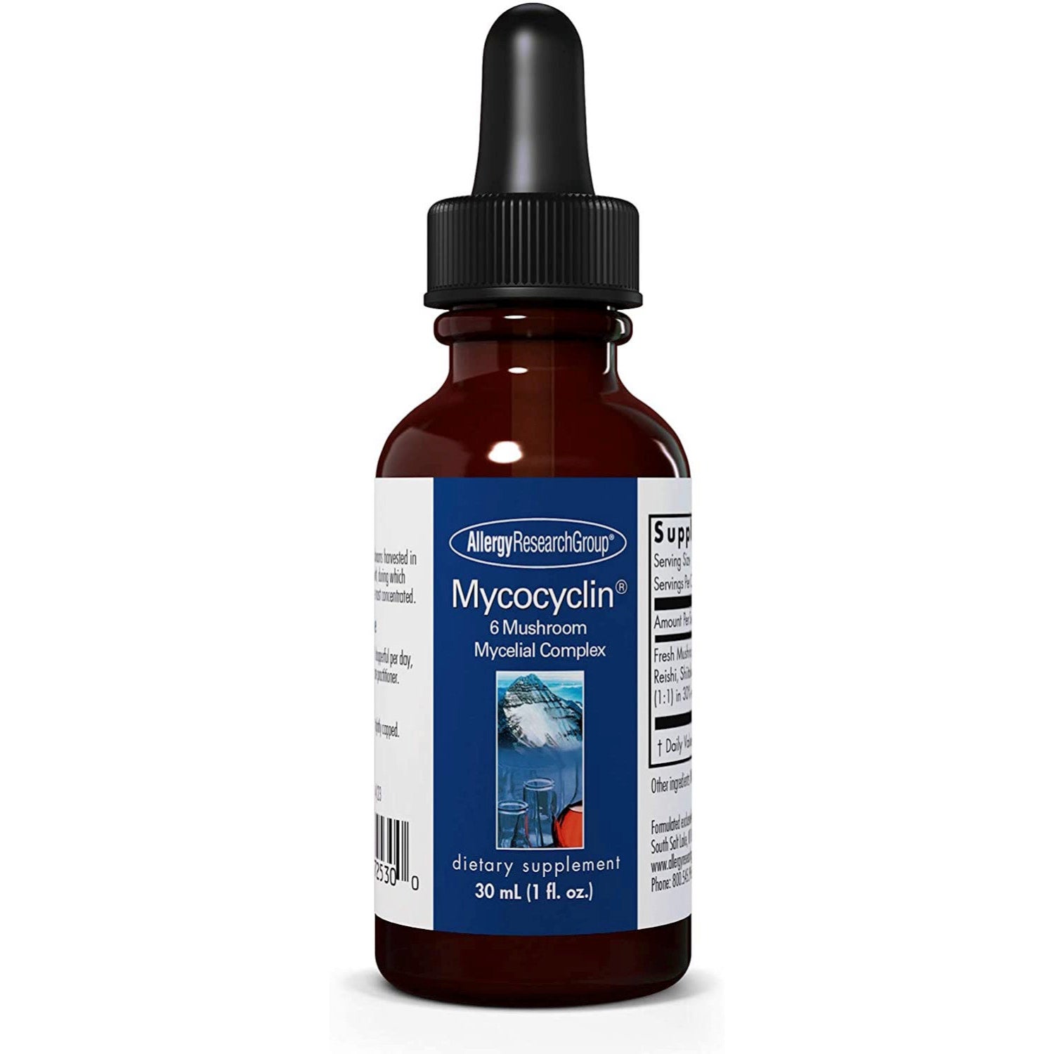 Allergy Research Group, Mycocyclin 6 Mushroom Mycelial Complex, 1.8 Ounces UPC 713947725300 | HiLife Vitamins