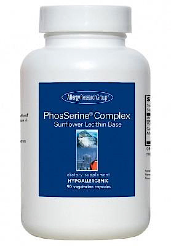Allergy Research Group, PhosSerine® Complex Sunflower Lecithin Base, 90 Vegetarian Capsules - 713947725713 | Hilife Vitamins