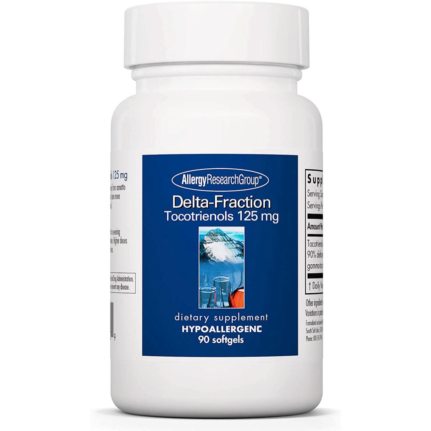 Allergy Research Group, Delta-Fraction Tocotrienols 125 mg, 90 Softgels UPC 713947766709 | HiLife Vitamins