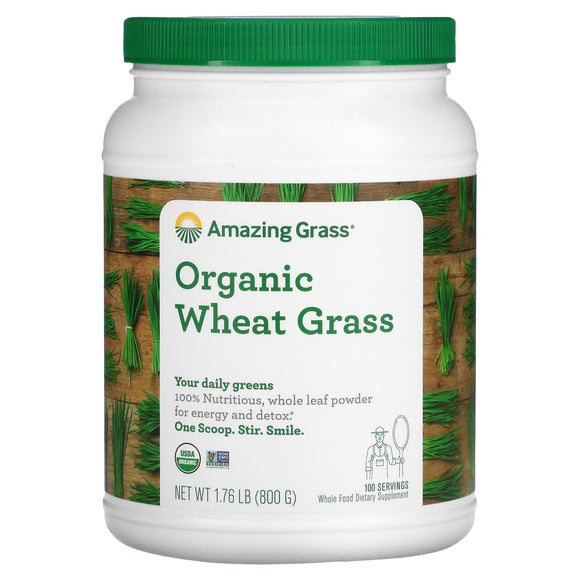 Amazing Grass, Organic Wheat Grass 100 Servings, 28 Oz - 829835000524 | Hilife Vitamins