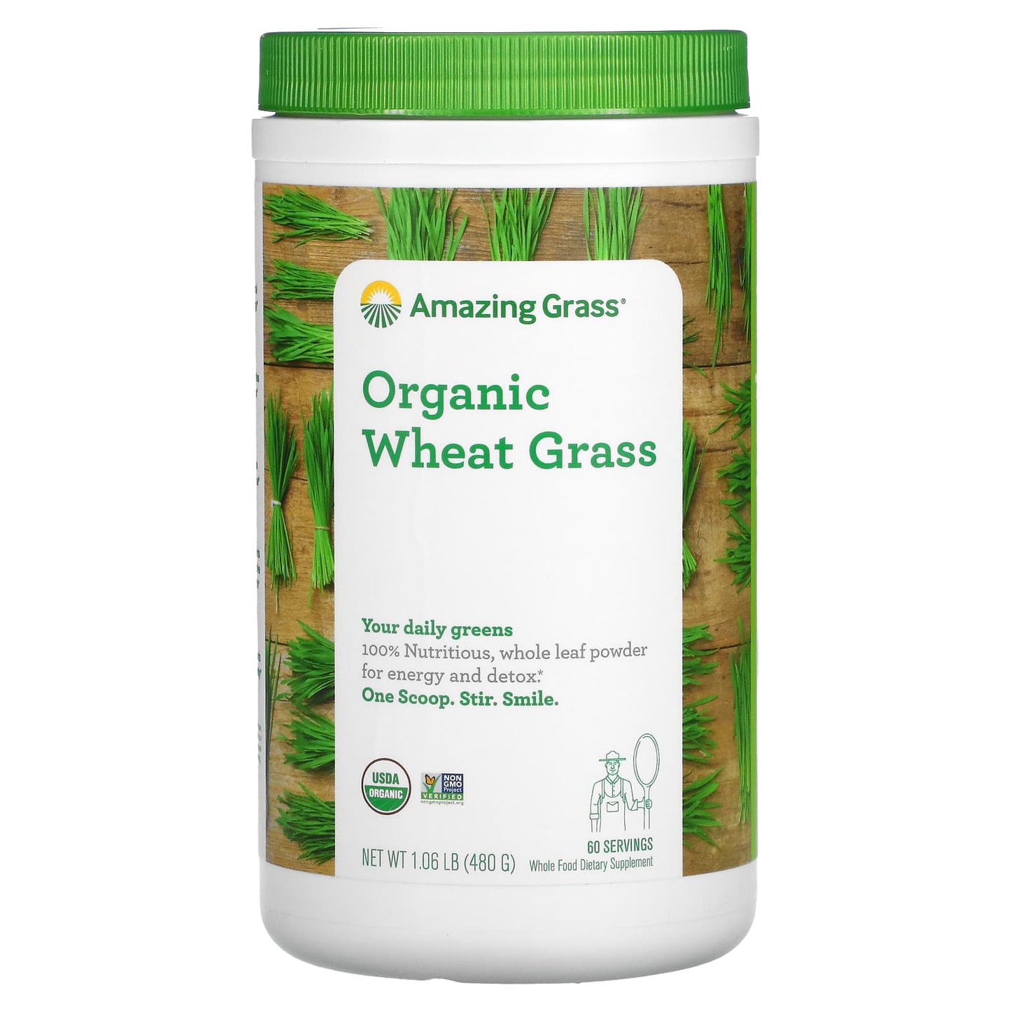 Amazing Grass, Organic Wheat Grass 60 Servings, 17 Oz - 829835013005 | Hilife Vitamins