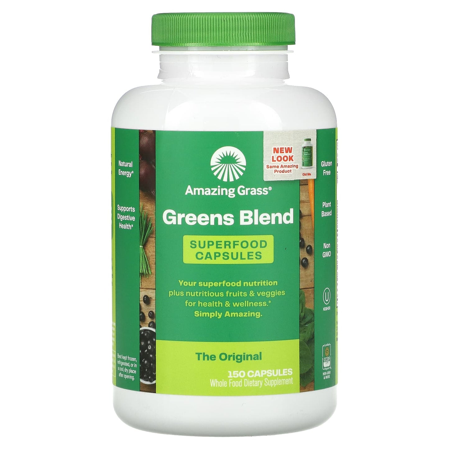 Amazing Grass, Green Superfood, 150 Vegetarian Capsules UPC 829835932009 | HiLife Vitamins