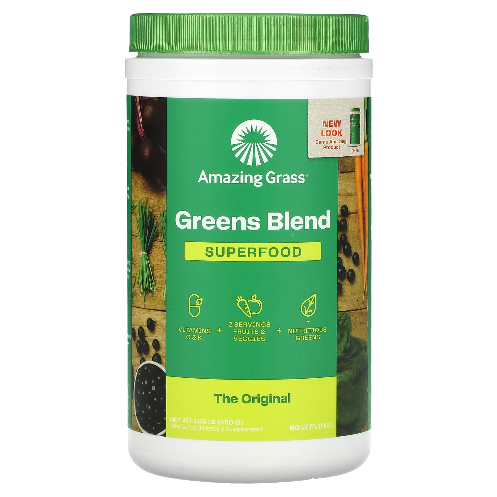 Amazing Grass, Greens Blend Superfood, The Original, 1.06 lb UPC 829835934003 | HiLife Vitamins