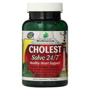 American Biosciences, Cholest Solve 24/7, 120 Tablets - 678226111208 | Hilife Vitamins
