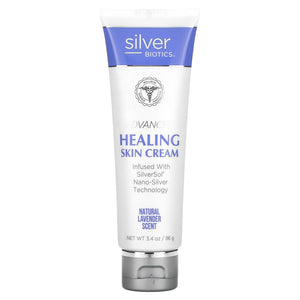 American Biotech Labs, Silver Biotics, Advanced Healing Skin Cream Lavender Scented, 3.4 oz - 831060004758 | Hilife Vitamins