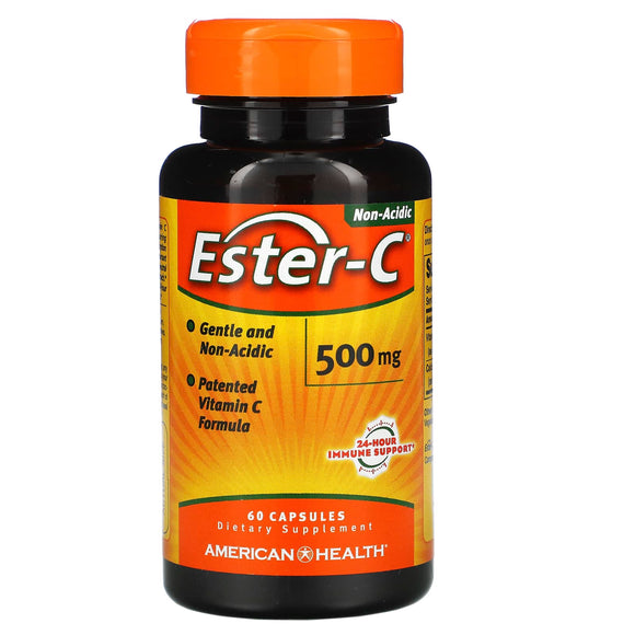 American Health, Ester-C 500mg, 60 Capsules - 076630169851 | Hilife Vitamins