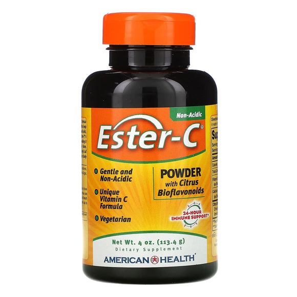 American Health, Ester-C Powder with Citrus Bioflavonoids Vegetarian, 4 Oz 4 OZ - 076630170505 | Hilife Vitamins