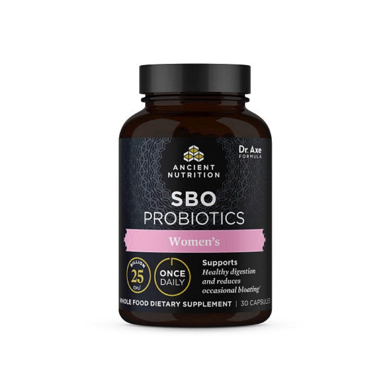 Ancient Nutrition, SBO Probiotics Women's Once Daily, 30 Capsules UPC 816401025852 | HiLife Vitamins
