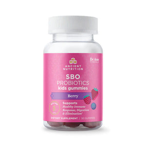 Ancient Nutrition, SBO Probiotics Kids Gummies, Berry Flavor, 30 Gummies - 816401025951 | Hilife Vitamins