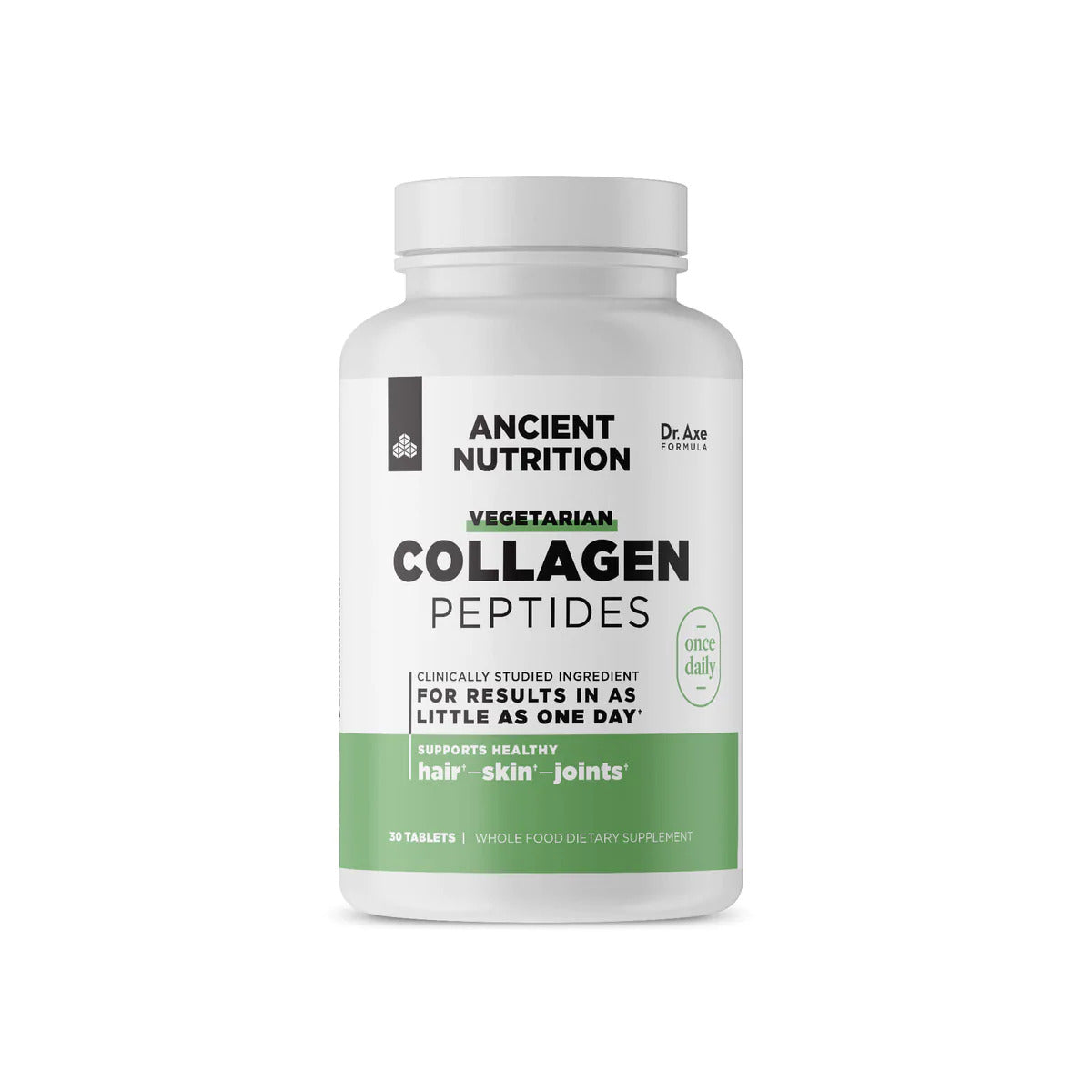 Ancient Nutrition, Vegetarian Collagen Peptides, 30 Tablets UPC 816401026071 | HiLife Vitamins