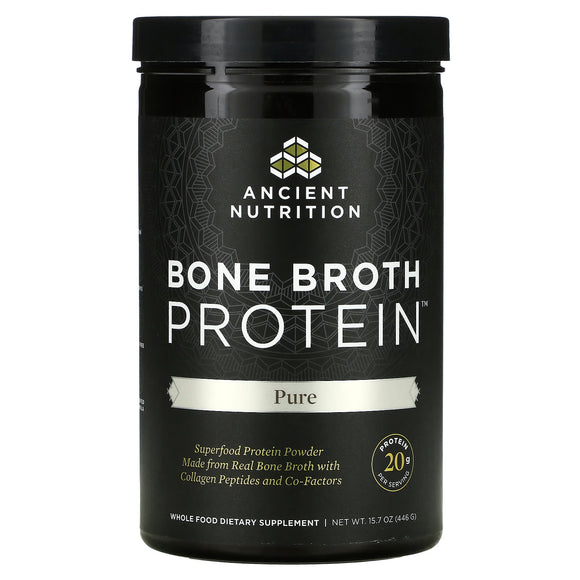 Ancient Nutrition, Bone Broth Protein Pure, 15.7 Oz - 816401020000 | Hilife Vitamins