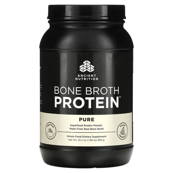Ancient Nutrition, Bone Broth Protein Pure, 1.96 Lbs - 816401020239 | Hilife Vitamins