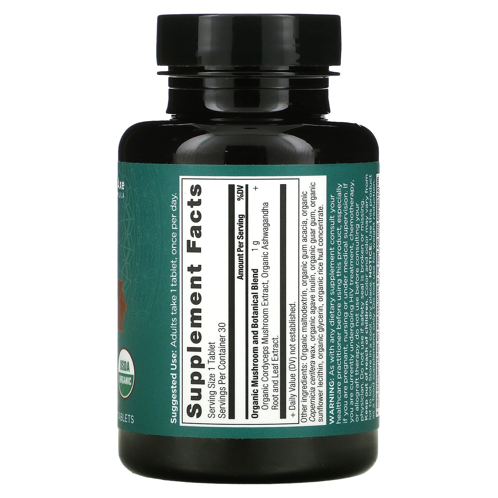 Ancient Nutrition, Cordyceps, Energy and Endurance, 30 Tablets UPC 816401025494 | HiLife Vitamins