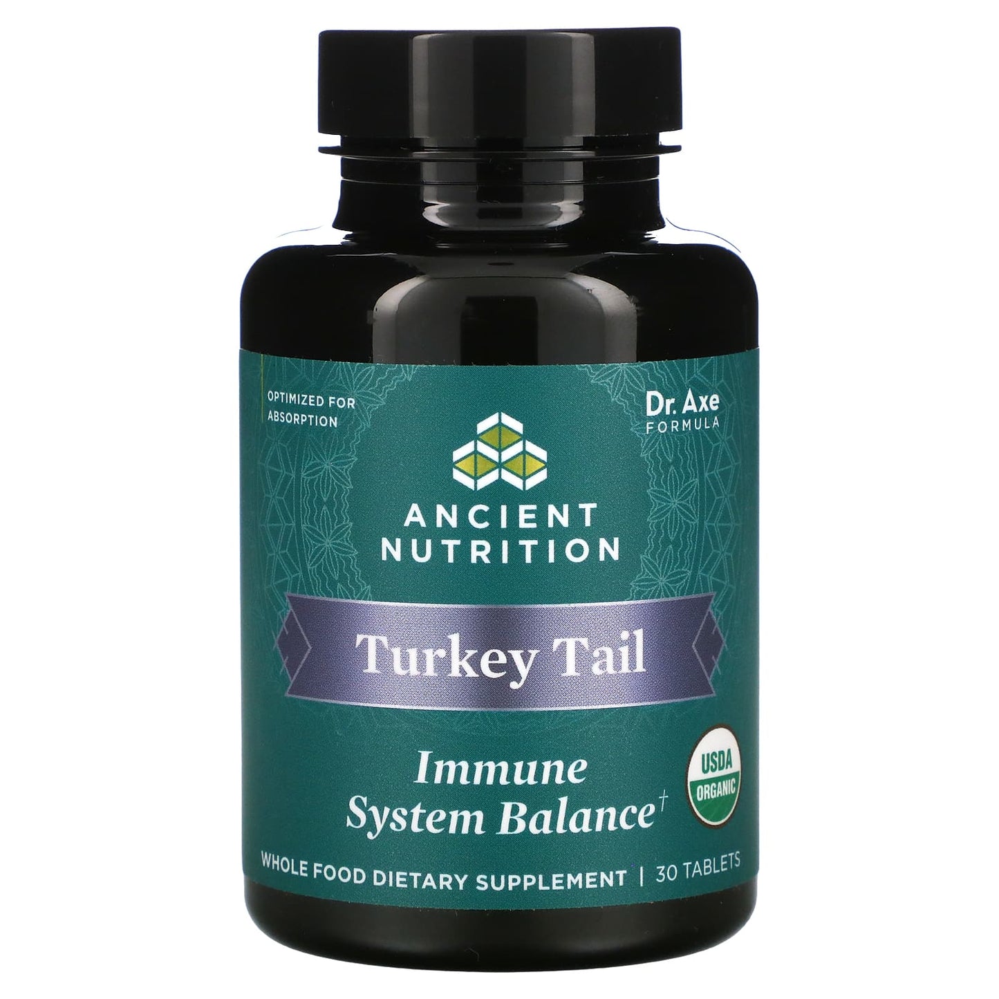 Ancient Nutrition, Turkey Tail, Immune System Balance, 30 Tablets UPC 816401025517 | HiLife Vitamins