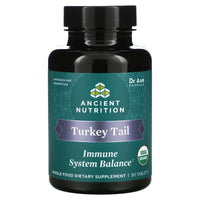 Ancient Nutrition, Turkey Tail, Immune System Balance, 30 Tablets UPC 816401025517 | HiLife Vitamins