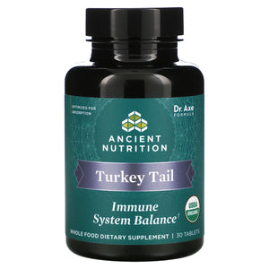 Ancient Nutrition, Turkey Tail, Immune System Balance, 30 Tablets - 816401025517 | Hilife Vitamins