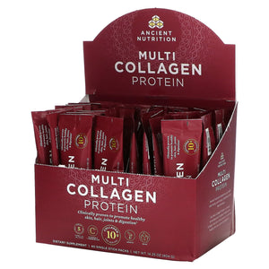 Ancient Nutrition, Multi Collagen Protein Packet Tray, 40 Servings Packet - 858109006320 | Hilife Vitamins
